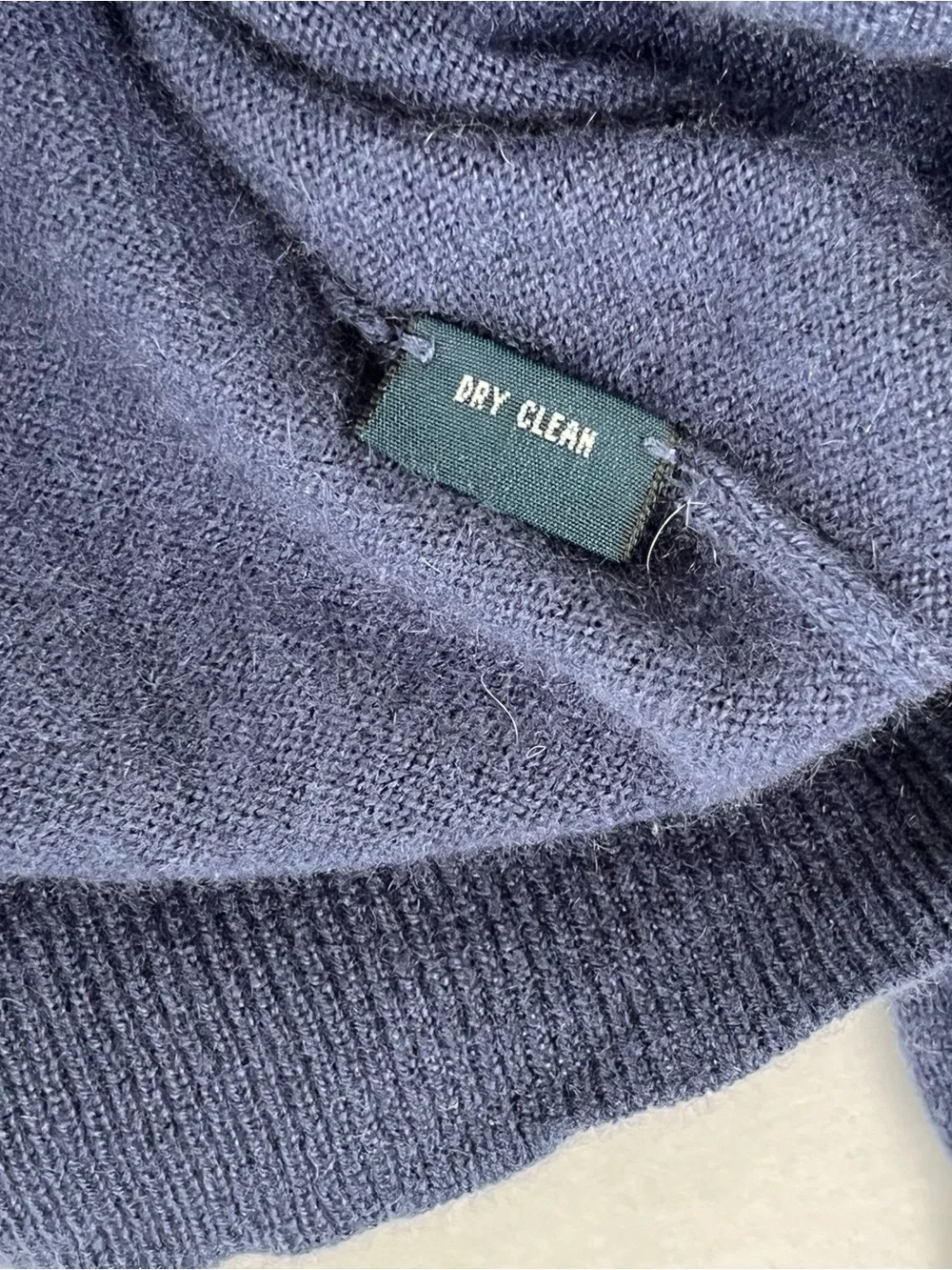 POLO Ralph Lauren Vintage Men Navy V-Neck 100% Cashmere Sweater Old Money Luxury